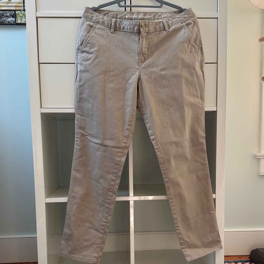 Eddie Bauer Women's Khaki Boyfriend Jeans
